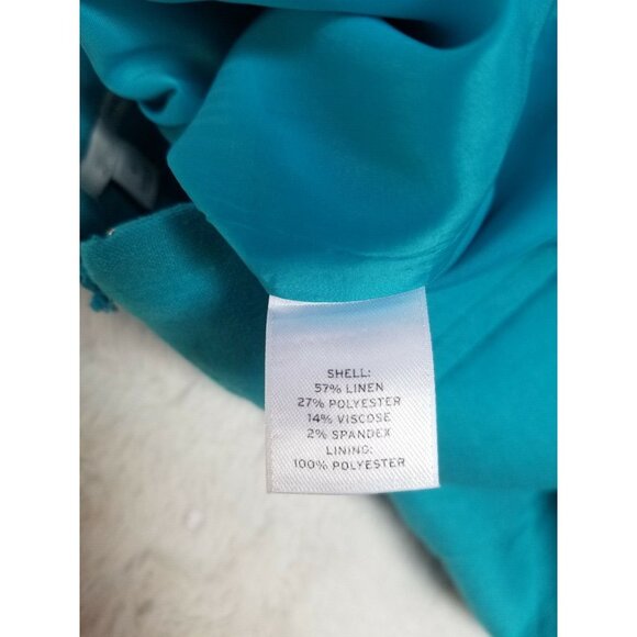 Halogen Womens Straight Skirt Size 10 Blue Wide Waistband Flat Front Back Zipper - Picture 4 of 6